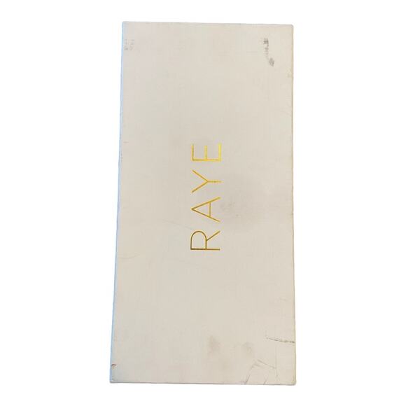 Raye Lavan Leather Heels Mule Crystal Embellishments Square Toe Black Size 8 - Picture 12 of 13